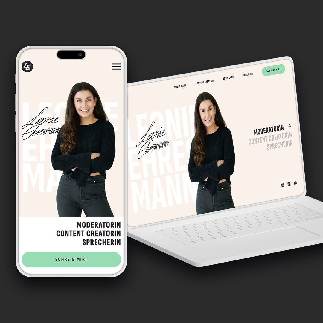 Responsive web design for Leonie Ehresmann